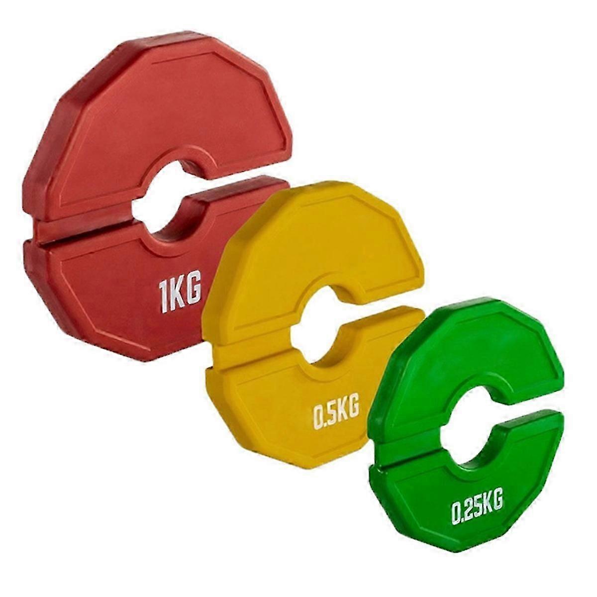 1pcs Gym Micro-type Plates Dumbbell Fractional Weight Plate Rubber Fractional Weight Plates Add-on Change Yellow 0.5kg