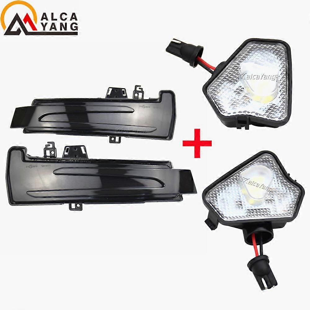 Suitable Puddle Light and Dynamic Rear Mirror LED Turn Signal Light For Mercedes Benz W204 CLA A B C E S GLA GLK CLS Class W176 W212