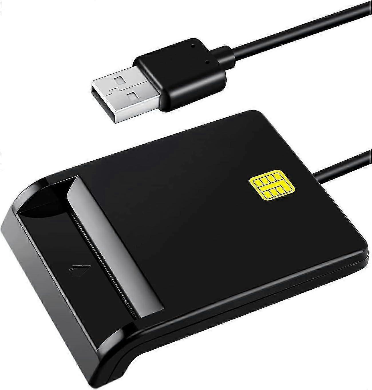 SBSGV CAC Card Reader Militar, CAC Reader, Smart Card Reader DOD Military USB Common Access CAC, Compatível com Windows, Mac OS e Linux, Plug N Pl