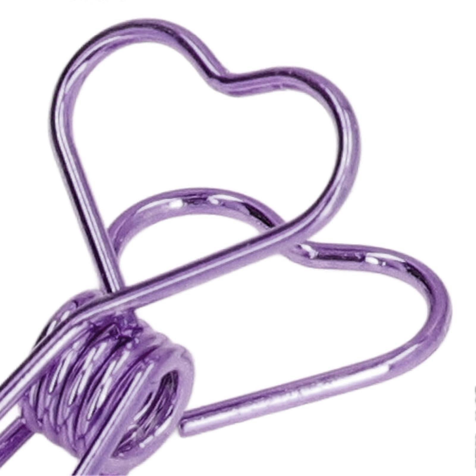 20pcs Paper Clips Elegant Style Durable Wearable Stable Reliable Small Compact Storage Tools for OfficePurple