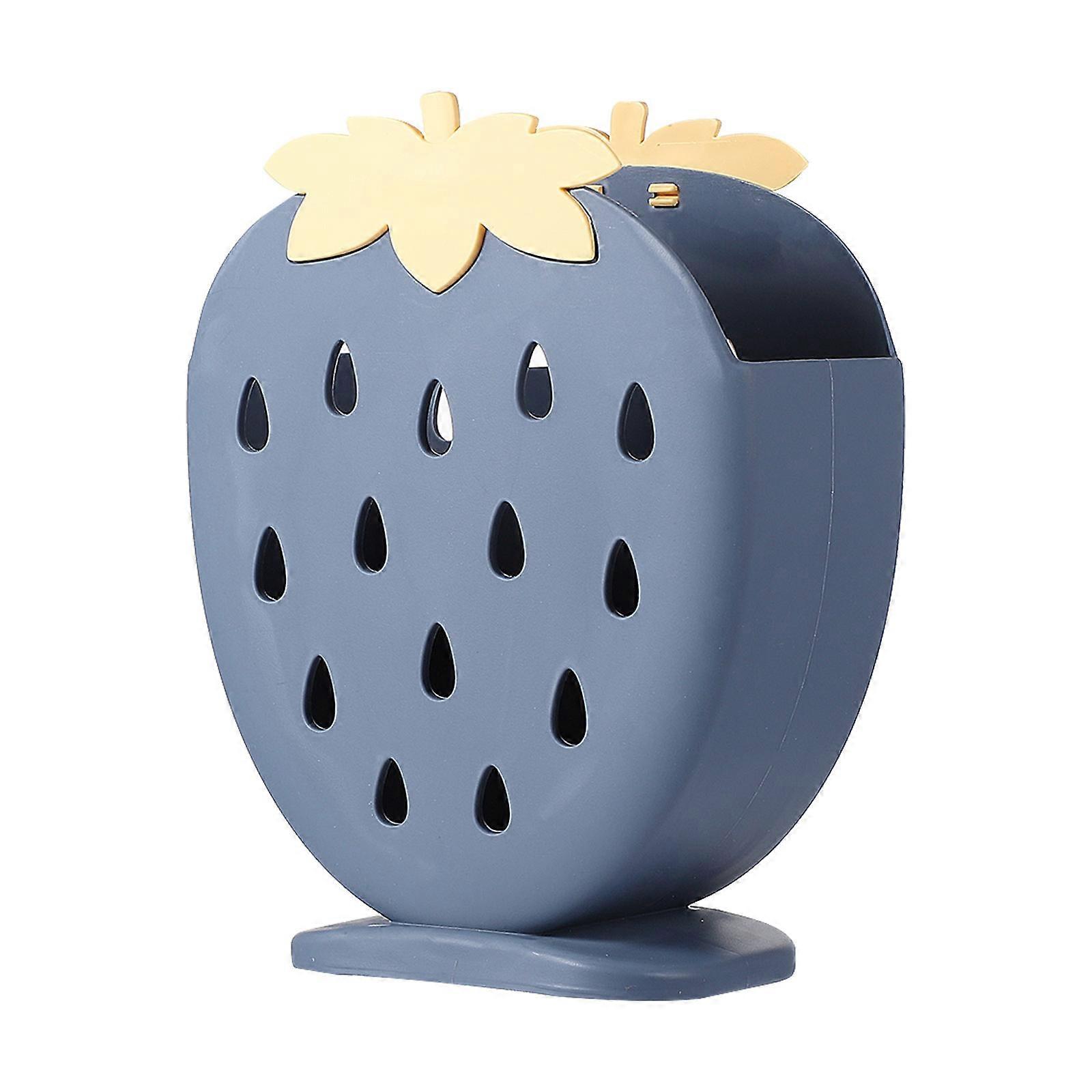 Blue Plastic Hanging Storage Basket Draining Rack for Kitchen Organization and Storage 1pc