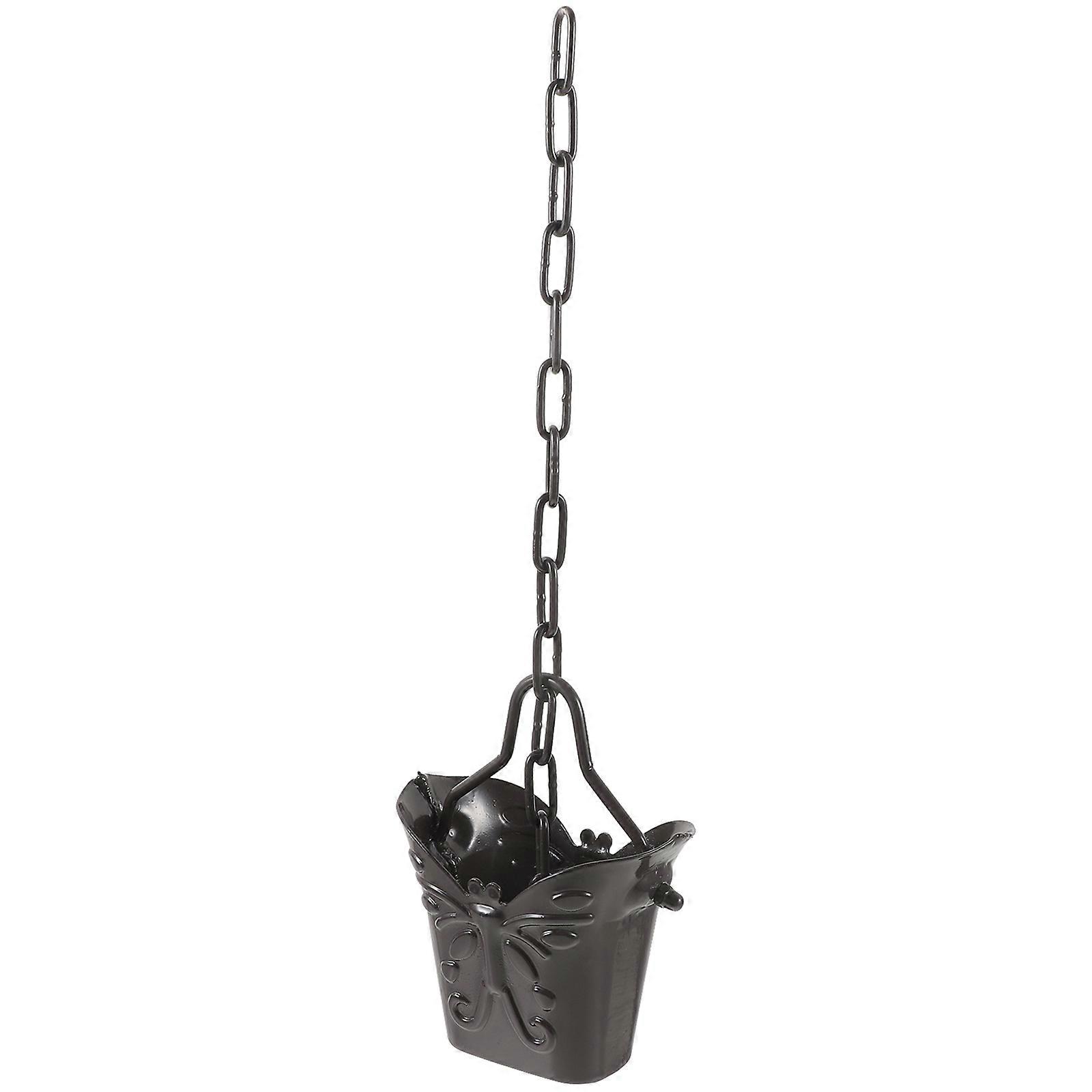 Rain Gutter Downspout Chain Butterfly Shape Rain Chain For 37.5x11.5cm 1Set