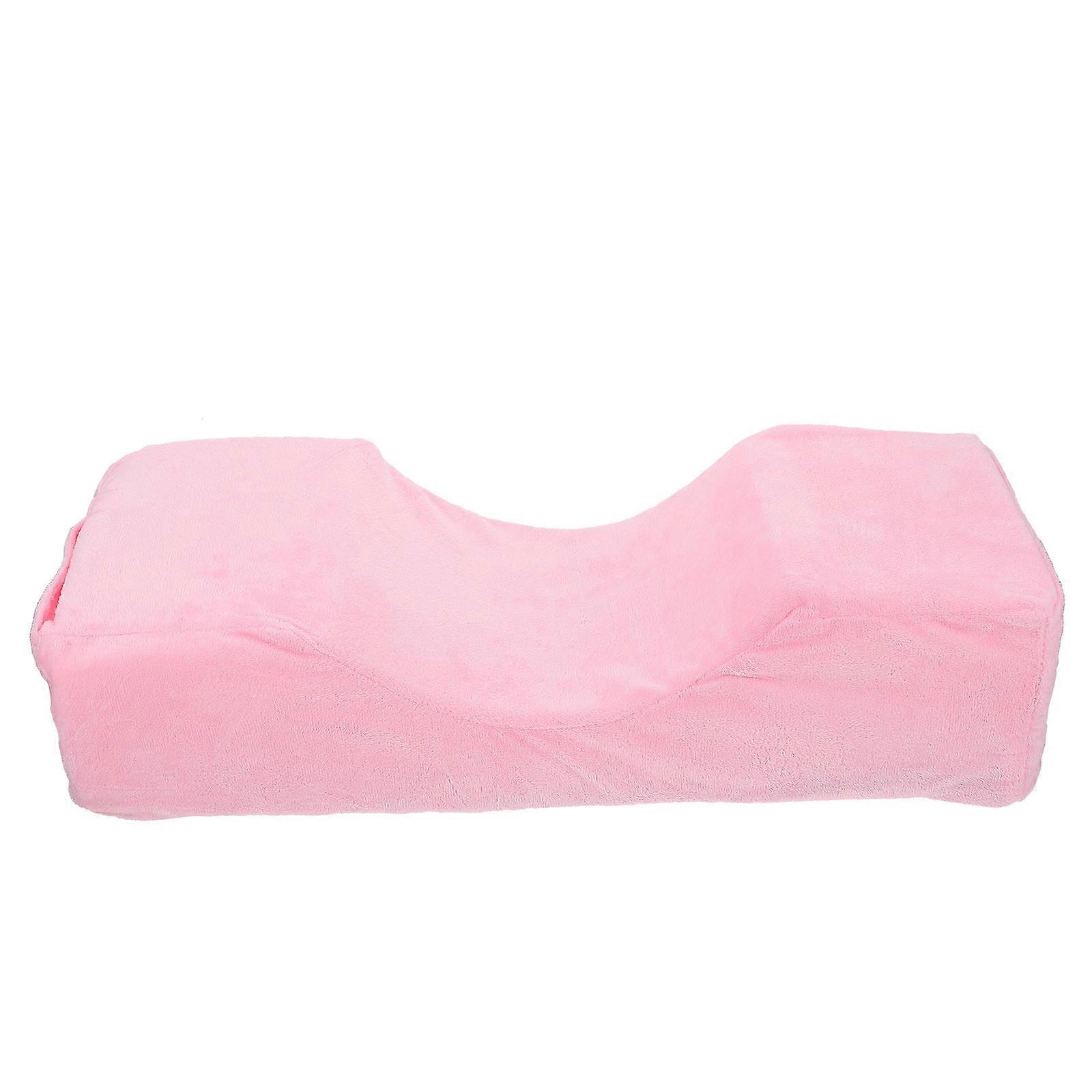 U Shaped Neck Pillow U Shape Eyelash Extension Use Pink 50x20cm 1Set