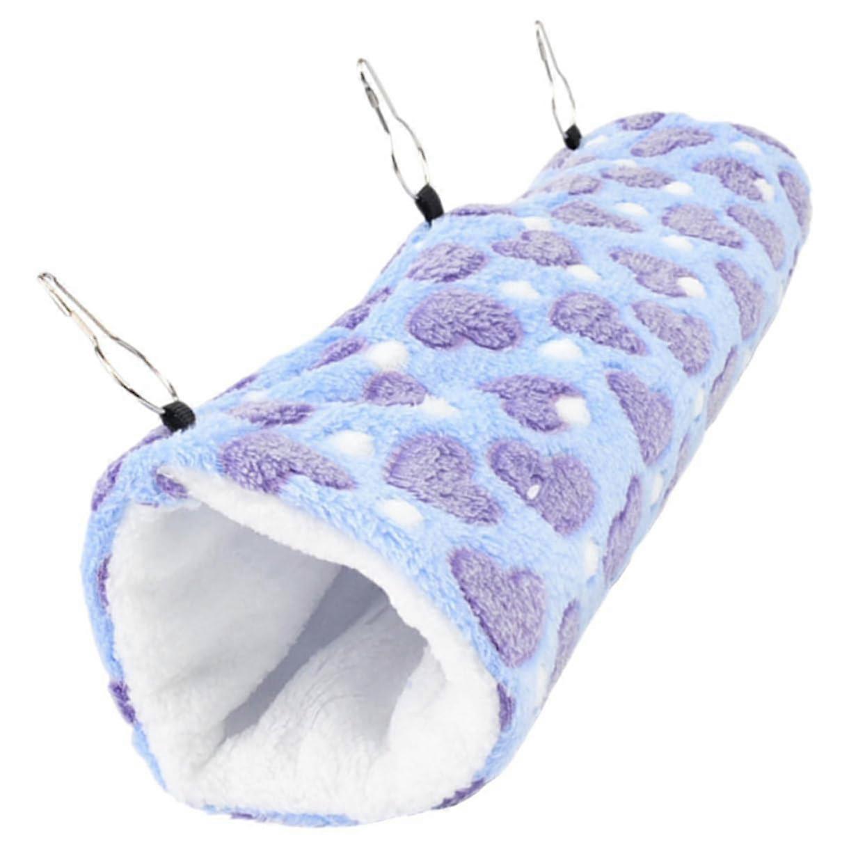 Pet Warming Hammock for Small Pets, Cozy Tunnel, Soft Warm Plush Hanging Bed
