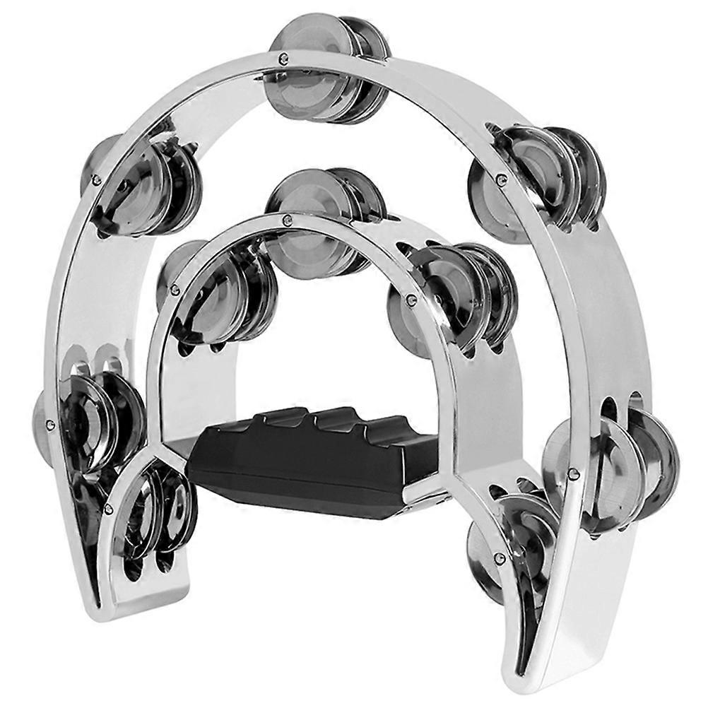 Musical Tambourine for Classroom Music Lessons Adult Tambourines Hand-held Percussion Metal Material 1Set