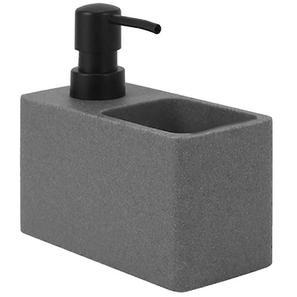 Soap Dispensing Sponge Holder Dish Soap Dispenser for Home Use ABS and Wood Pulp Material 14x13cm Size Bathroom Supplies 1Set