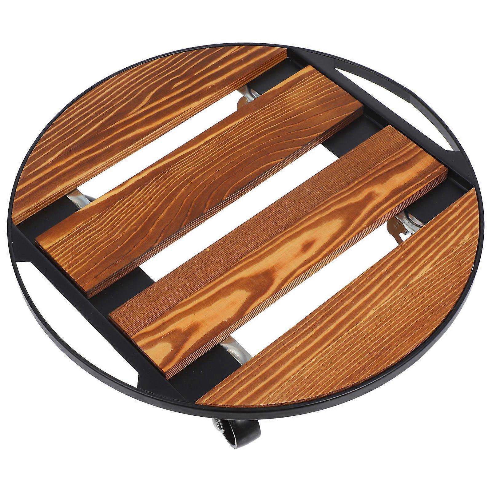 Trolley Flower Stand Rolling Base For Smooth Movement And Sturdy Support Of Flower Pots 11 8X11 8X2 3In 1Pack