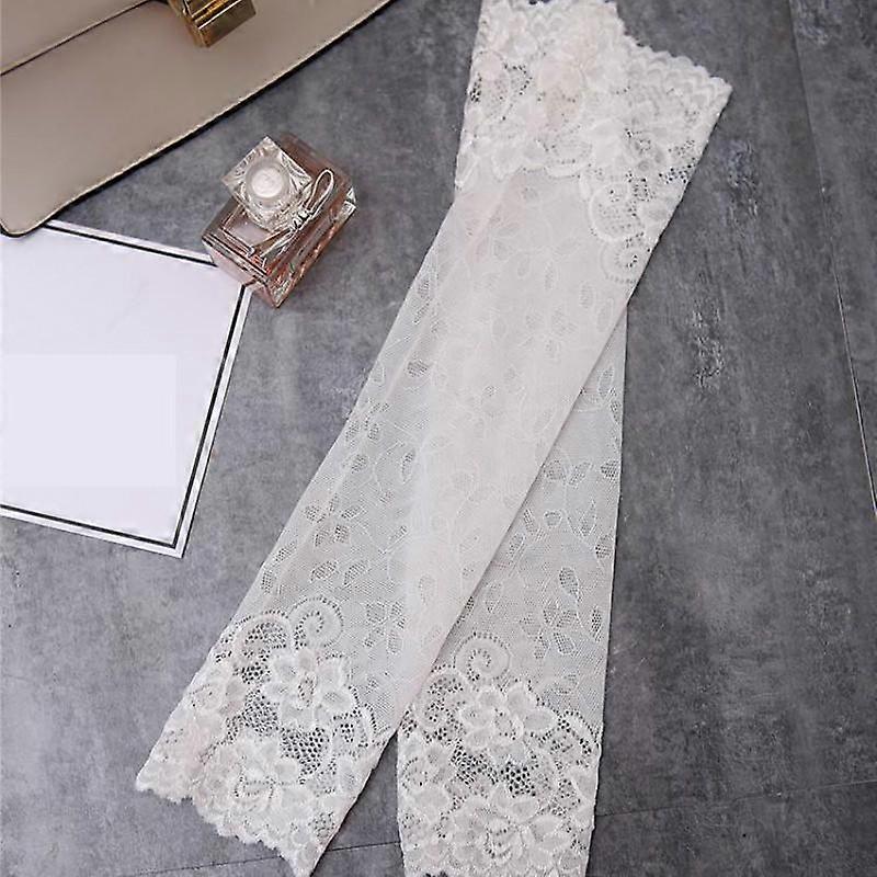 Spetshandskar Solskyddsmedel Lång spets Fingerlösa vantar Täckt ärr Elastisk ärm Damer Körhandskar