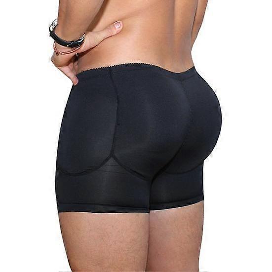 Men Underpants Breathable Pad Filling Shapewear Thick Fake Butt High Elastic Butt Lifted Solid Color Anti-septic Men Boxers Underwear Butt Lifter