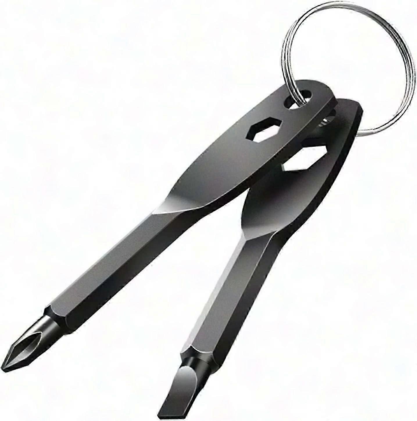 Compact Keychain Screwdriver Set with Flathead, Phillips, Nut Driver & Hex for Men - Portable Multi-Tool Gift