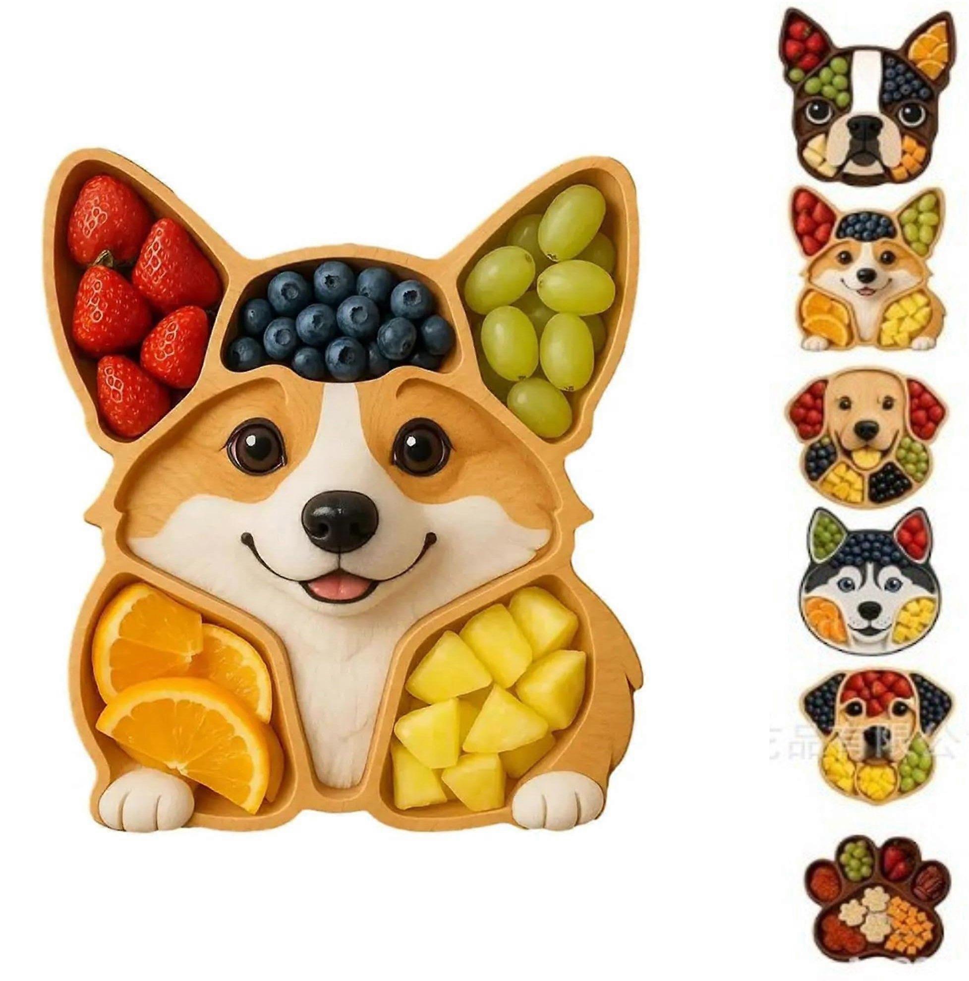 Dog Charcuterie Platter, Pet Themed Cheese Bread Board, Candy Dish Bowl Platter For Party Dog Face Shaped Cheese Meat Charcuterie For Birthday Spring