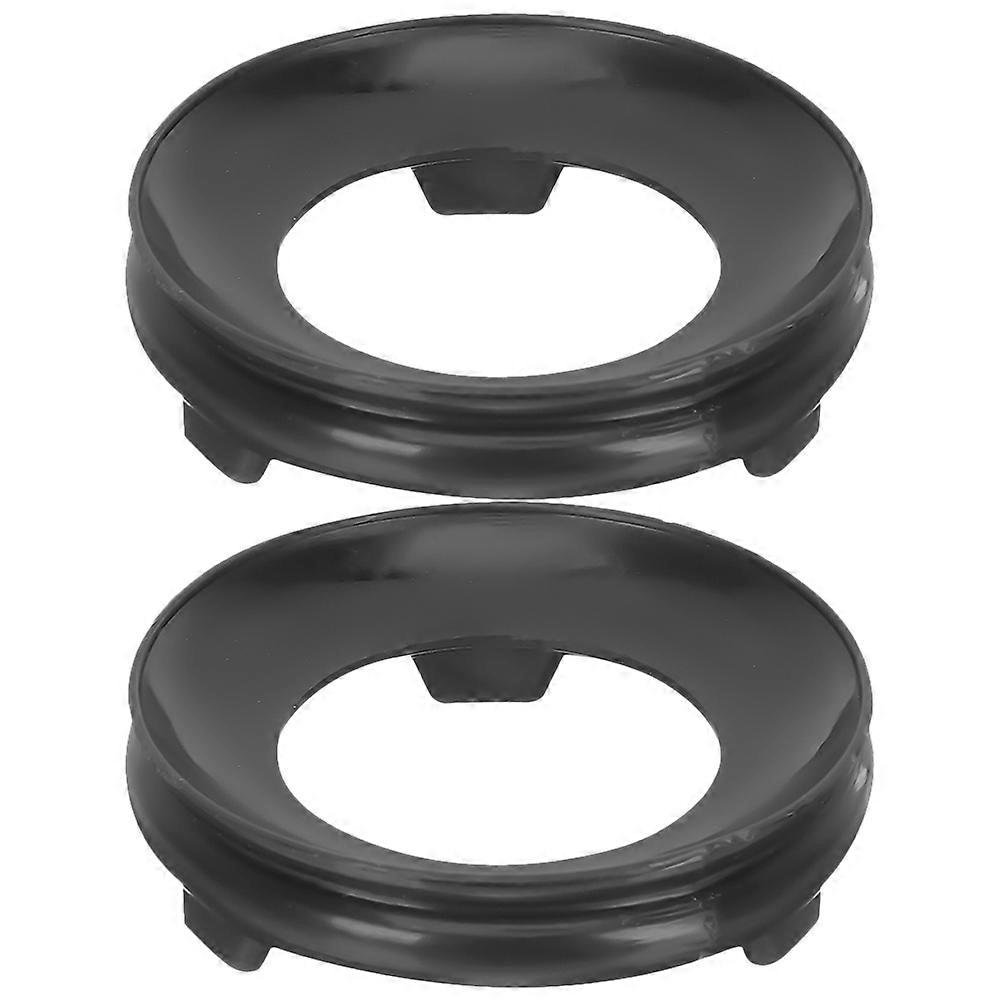 Black Wooden Crystal Ball Stand for Gourd Display Decorative Sphere Holder for Storage Use 2 Pieces