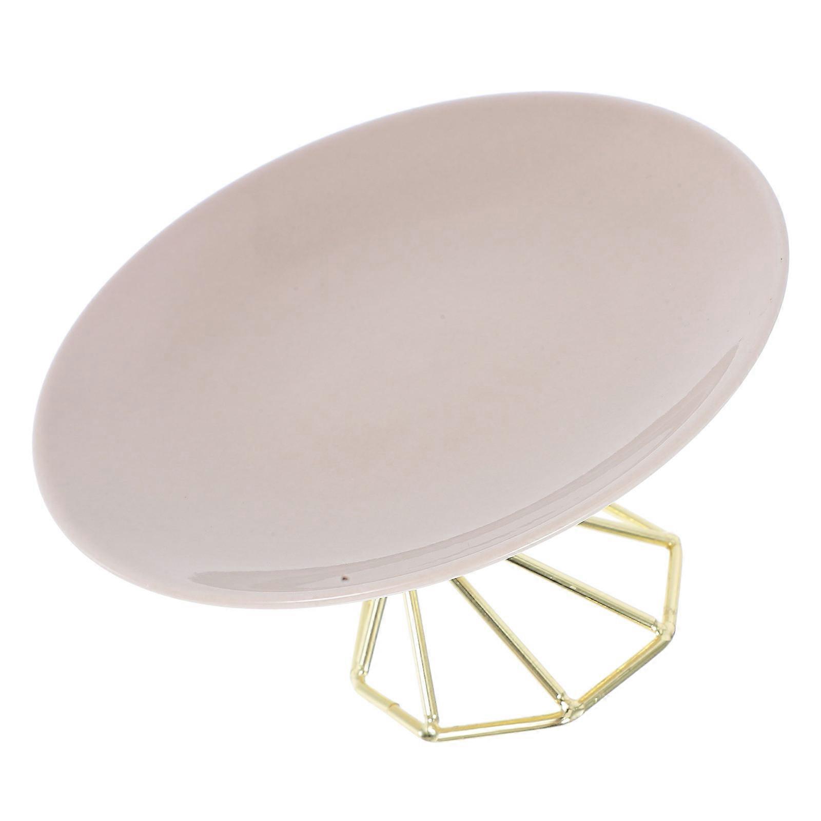 Heat Resistant Ceramic Cake Stand Elegant Footed For Dining Display 1Set