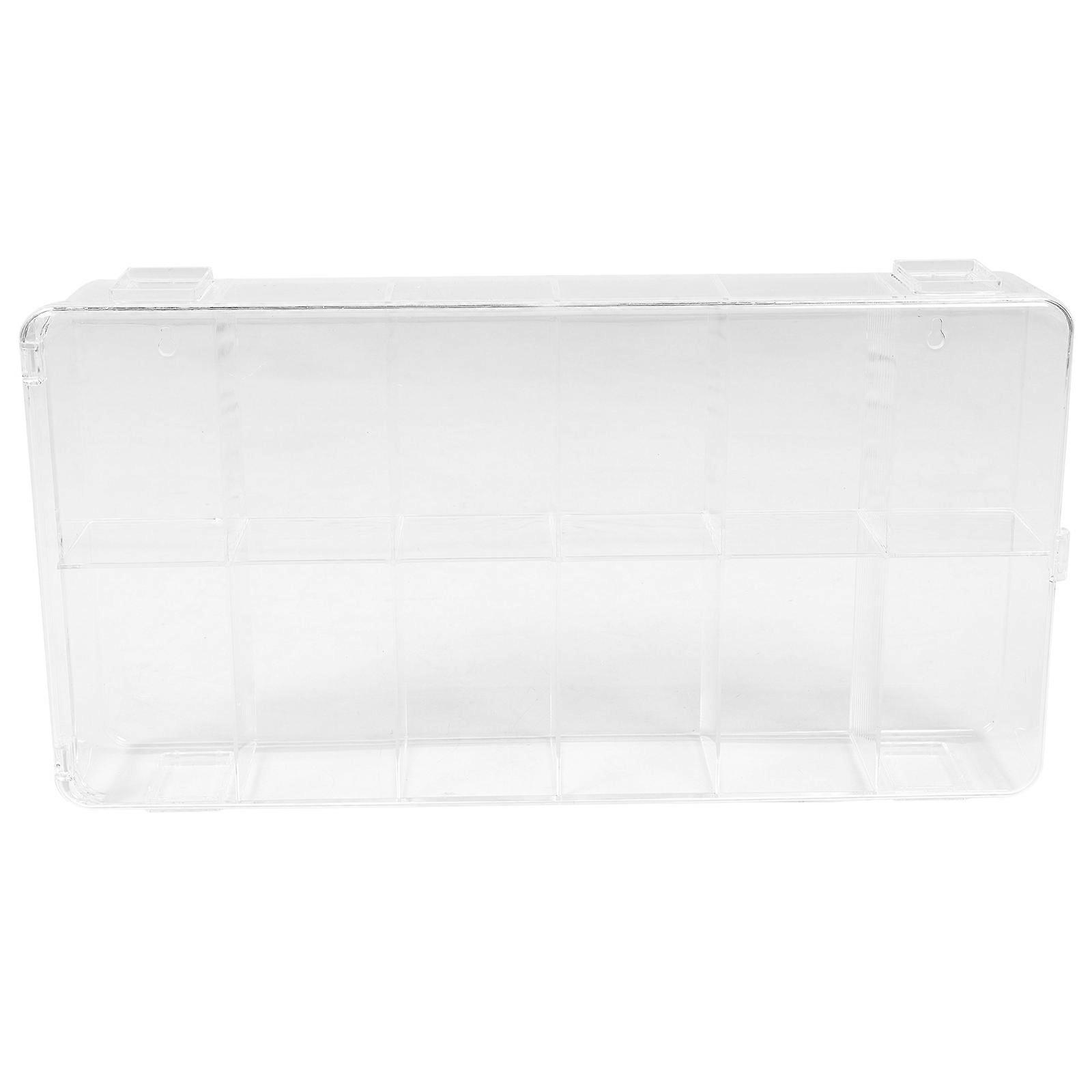 Transparent Acrylic Figure Display Box for Collectibles with Multiple Compartments and Stable Design 6.3 x 4.7 inches