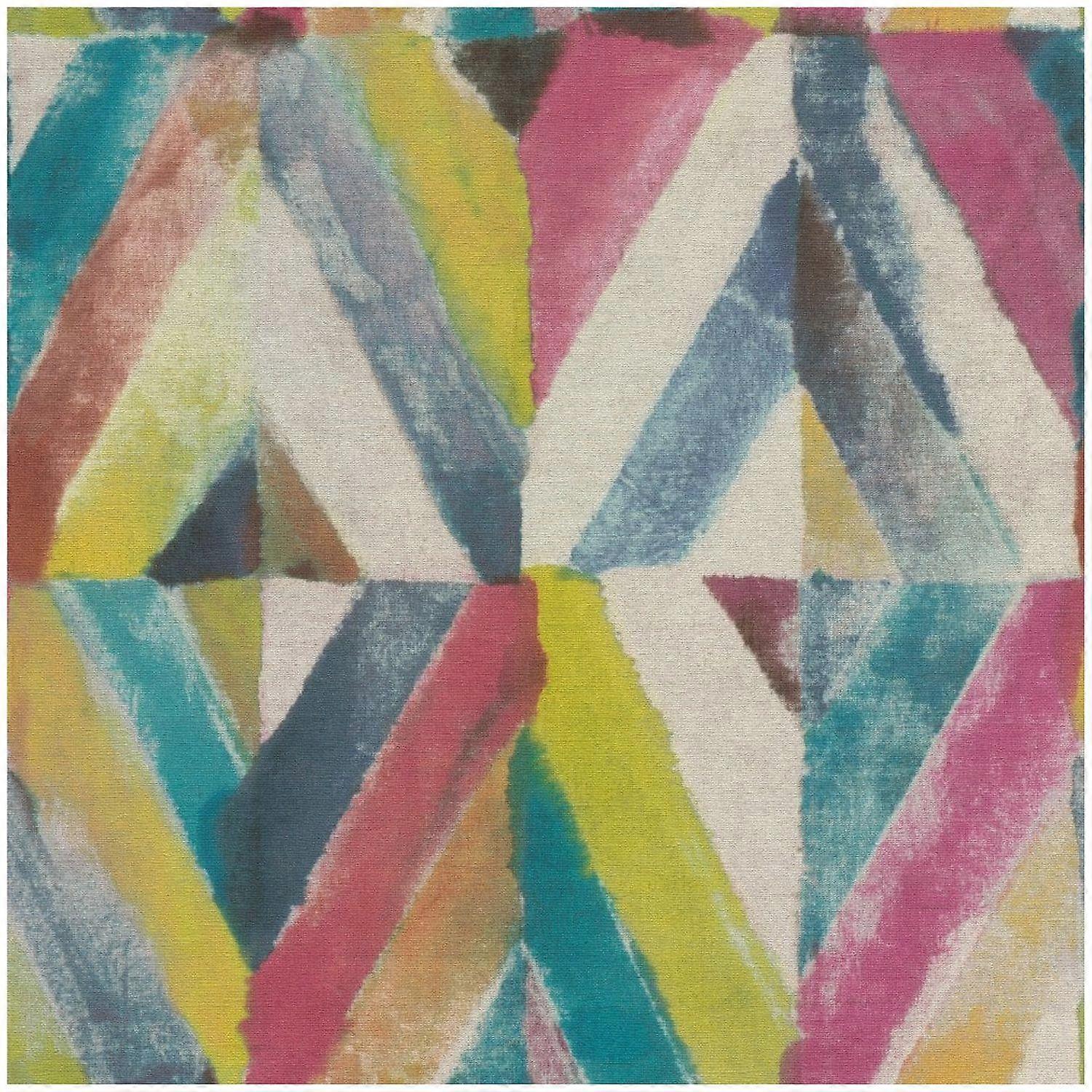 Ethno Geo Diamond Multicoloured Wallpaper