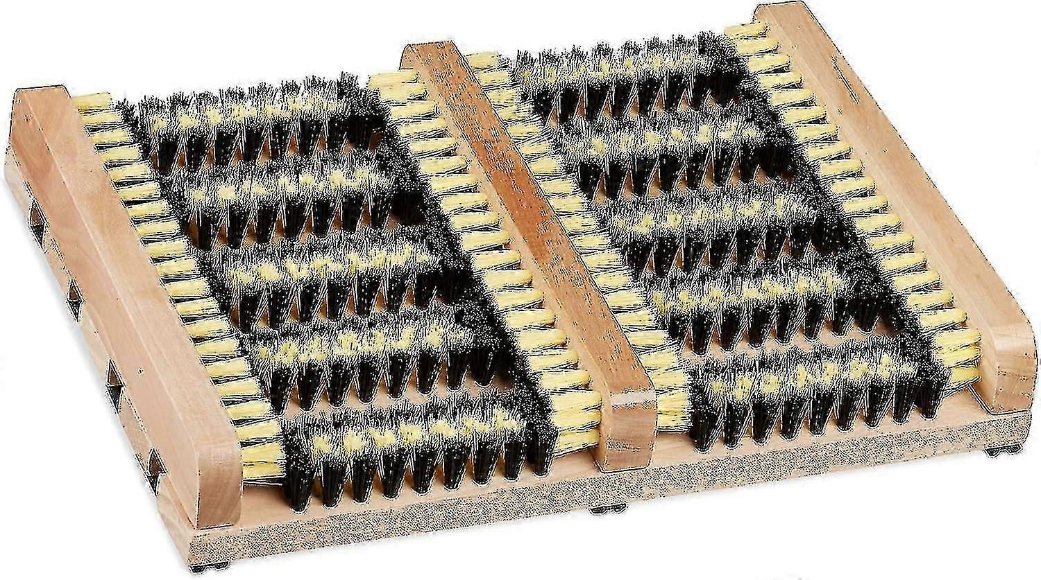 Shoe Brush, Non-slip Backing, Hard Bristle, Boot Scraper For Outdoor, Wood, Nature HG