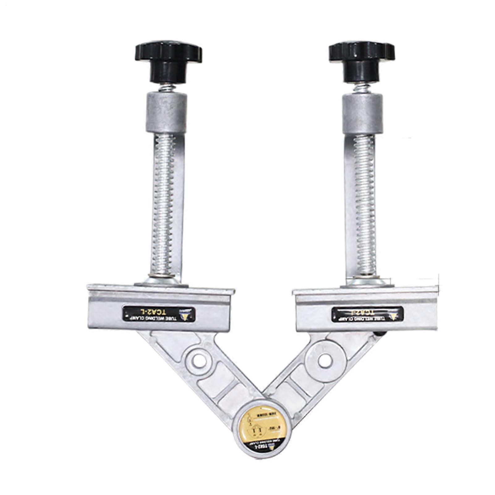 90 Degree Right Angle Clamping Jaws, Pipe Clamp, Aluminium Tool with Adjustable Pipe Alignment for Welding Work and Frame Constructions