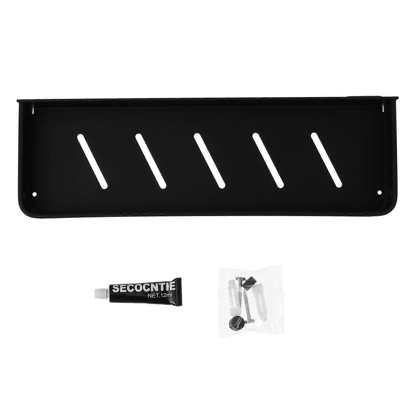 Kitchen Storage Rack Organizer For Bathroom Rectangular Space Aluminum Nail-Free 1Set