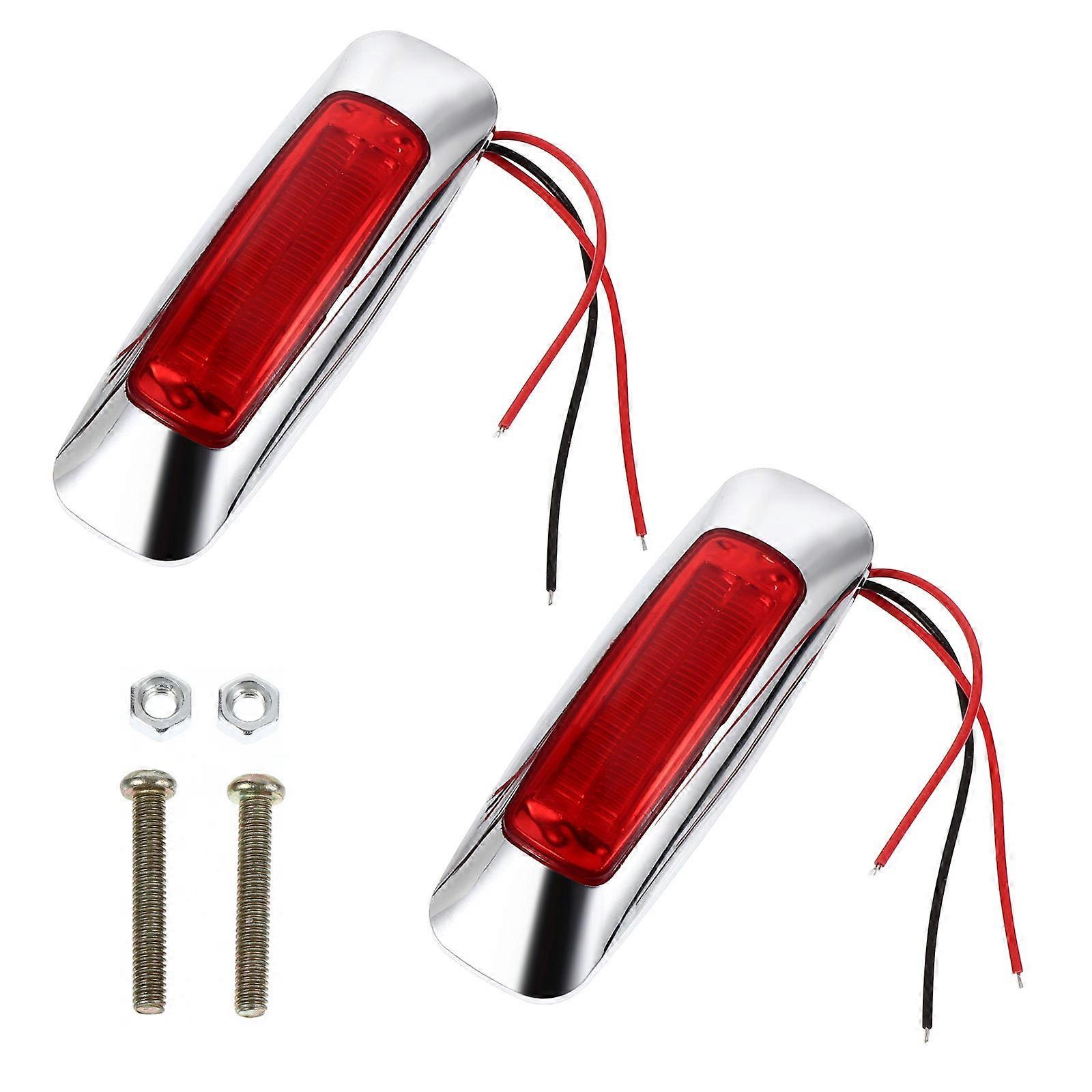 Truck Marker Lights 2Pcs Assorted Color Lighting Square Design for Trailer Drivers Vehicle Lighting