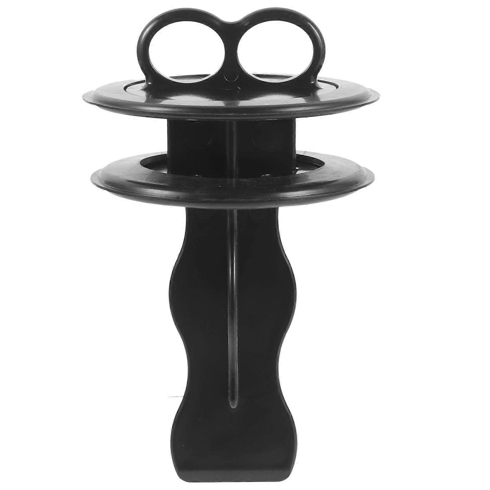 Kitchen Garbage Disposal Plug Double-Ring Design Household Users 14X8Cm Black Plastic Prevent Clogging 1Set