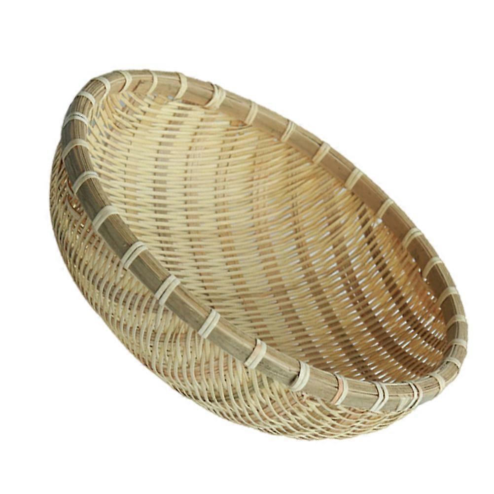 Woven Fruit Basket With Space Saving Features Suitable For Hotel Use Khaki Rectangular 1Pack