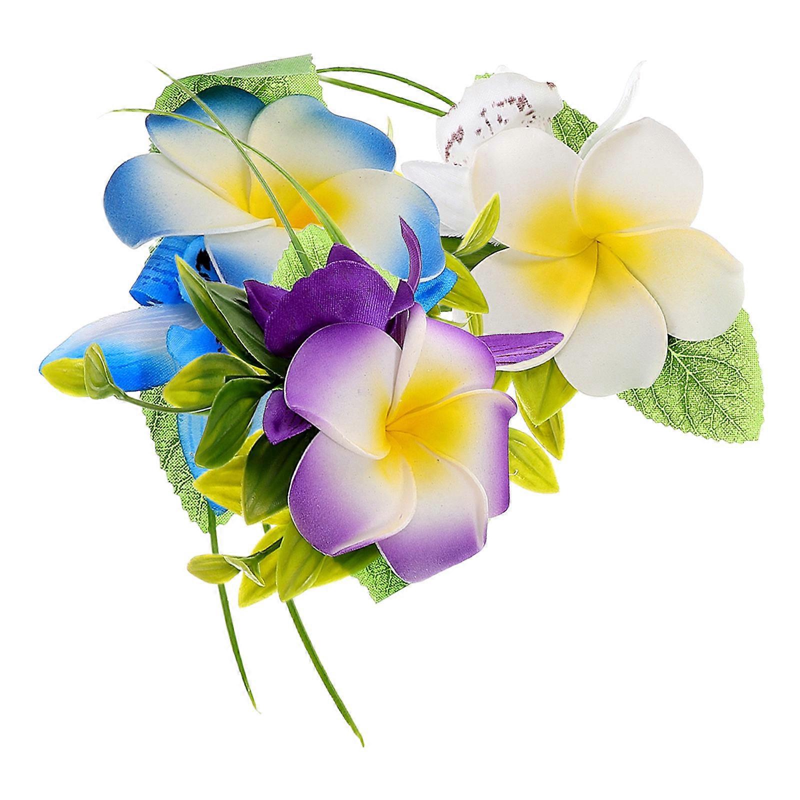 Τεχνητές καρφίτσες τρίχας λουλουδιών για τις γυναίκες Τροπικό αξεσουάρ τρίχας σχήματος λουλουδιών ταξιδιού 3Pcs