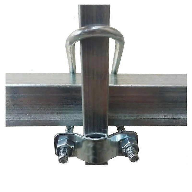 M8 Square Tube Fastening Element, Weld-Free, Fixed Card, Galvanized Fork Head, Steel Tube Connection Clamp, Self-Adhesive (M8-25x40)