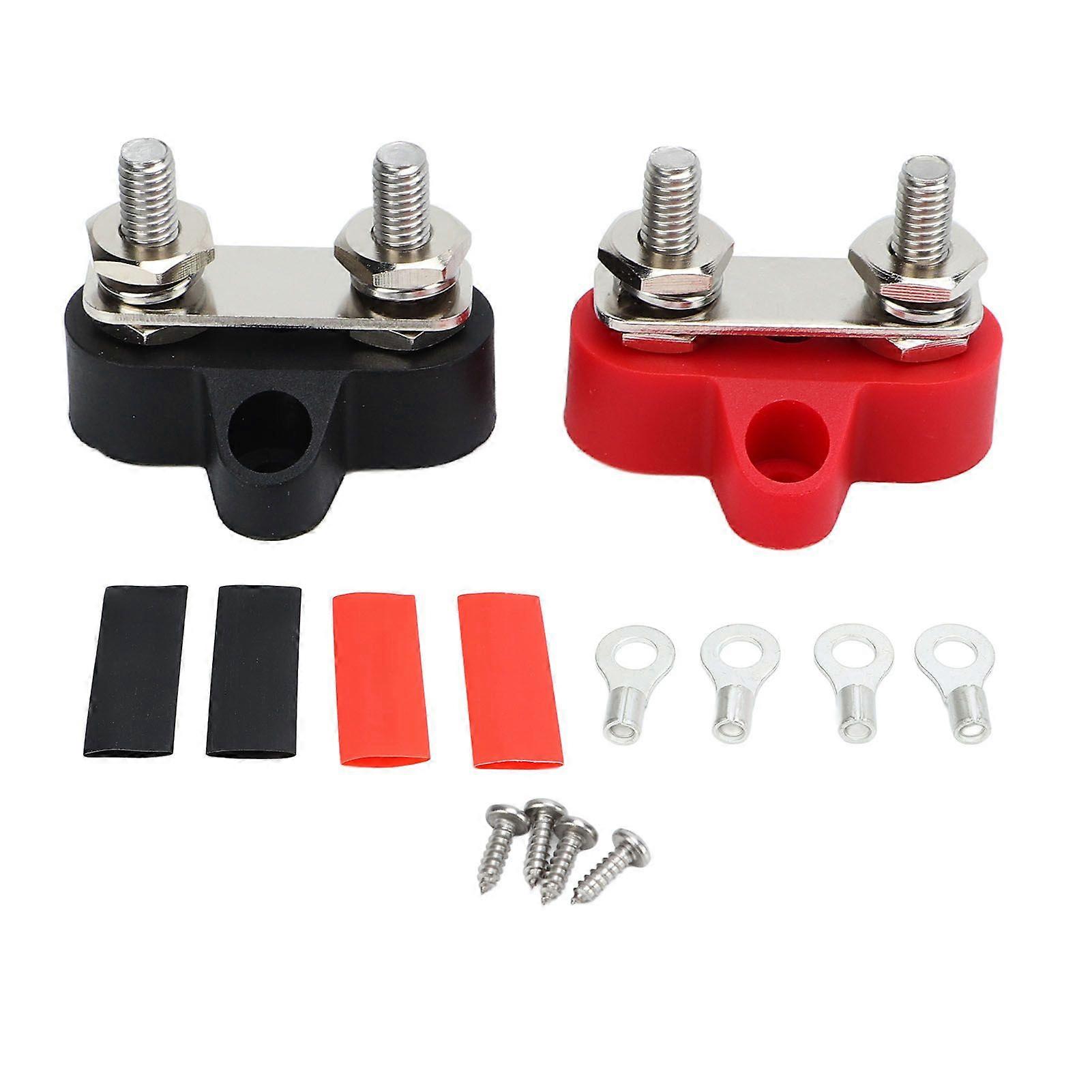 Heavy duty terminal block 2 studs M6 for cars RVs ATVs ships