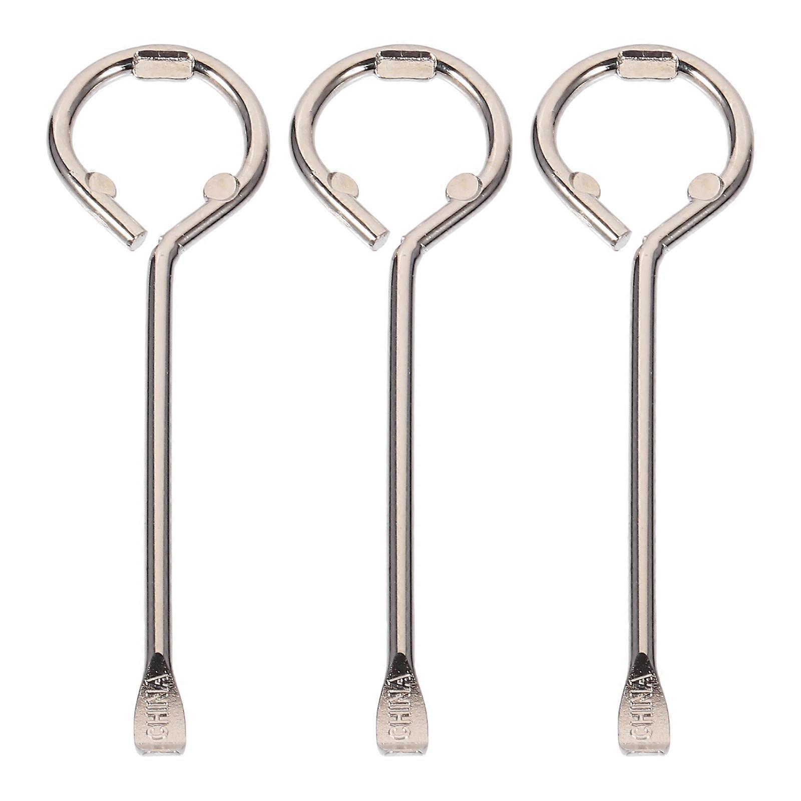 Iron for Opening with Resistance and Easy Use Silver 3pcs