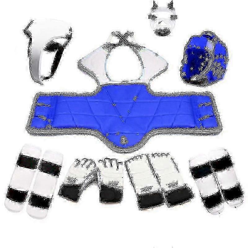 Taekwondo Schutzausrüstung Set mit Helm, Rüstung, Kickboxhandschuhen, Kopfschutz für das Kampfsporttraining