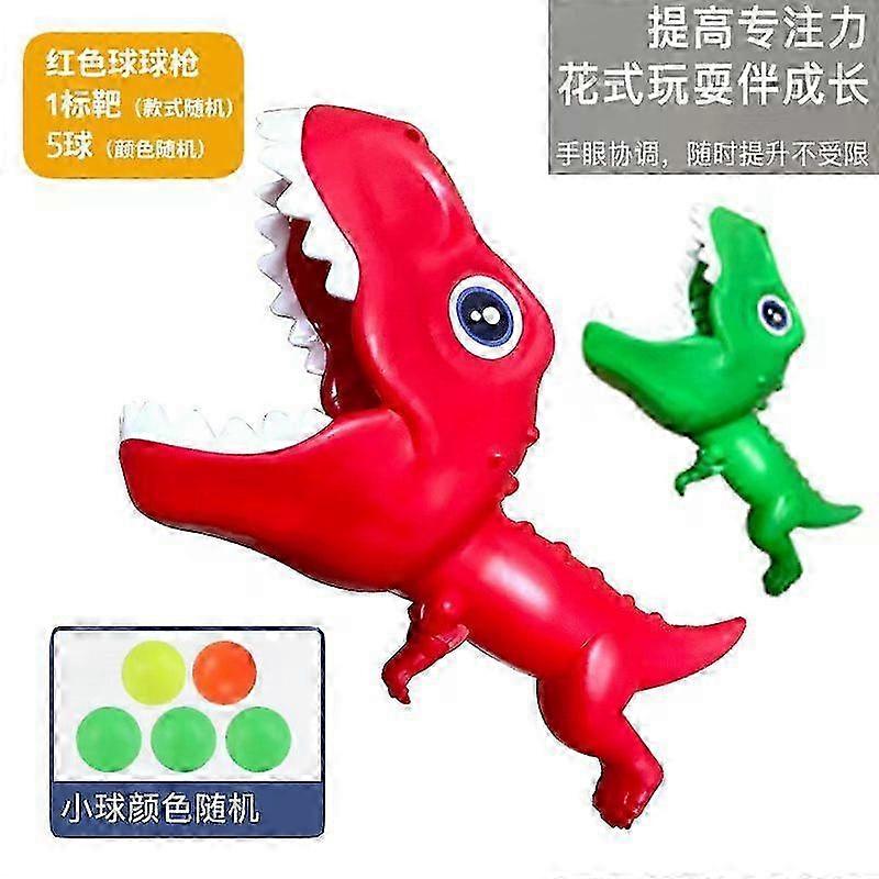 ArtCreativity Dino Pop Catch Game - Dino Pop Catch Toy with 2 Catch Cup Launchers and 5 Balls - Press Trigger to Pop Balls - Summer Games for Kids for