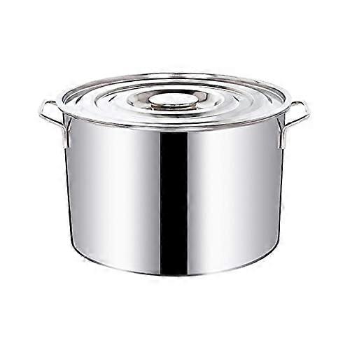 Inductioncompatible stainless steel soup pot with lid, 22 liters, fast heat conduction, suitable for all types of stoves, 50 liters.