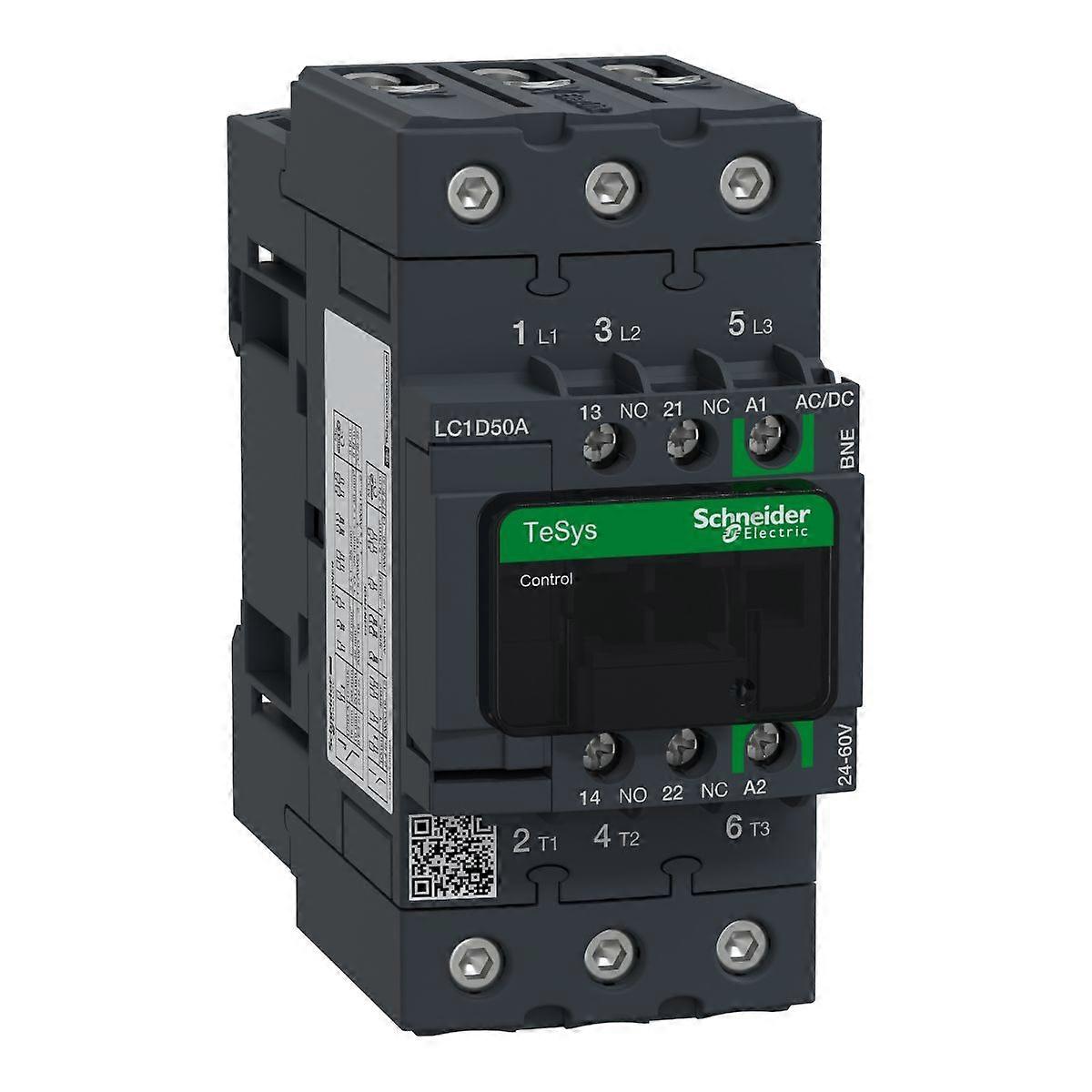 Schneider Contactor 3pst 50a 24v Ac/dc Tesys D Lc1d50abne