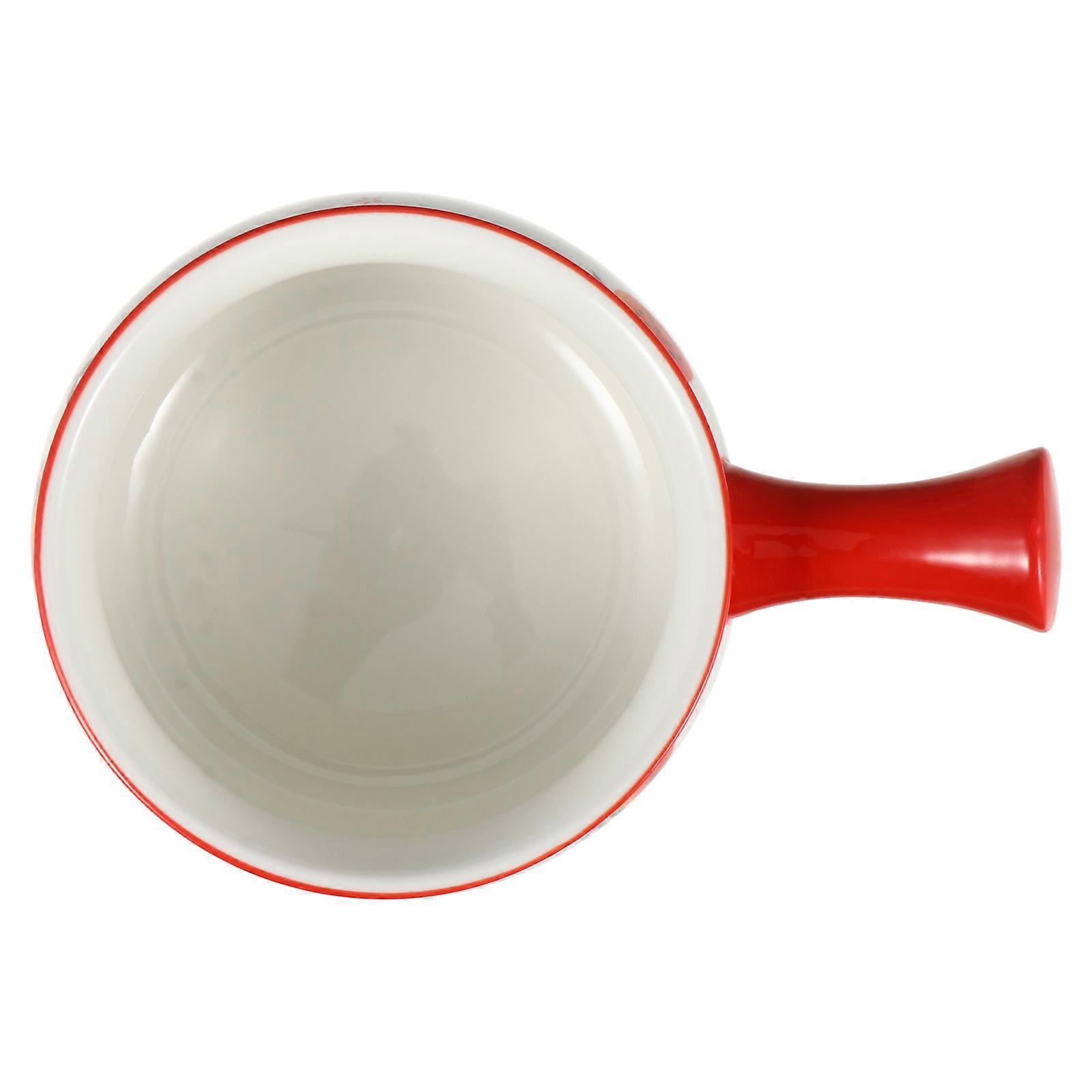 Ceramic Small Bowls Elegant Ceramic Milk Pot Perfect For Instant Noodles 17.5x12x7cm Flat Bottom 1Pc