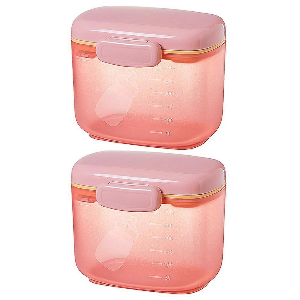 Supporto portatile per latte artificiale con doppi strati per la conservazione rosa 2 pezzi