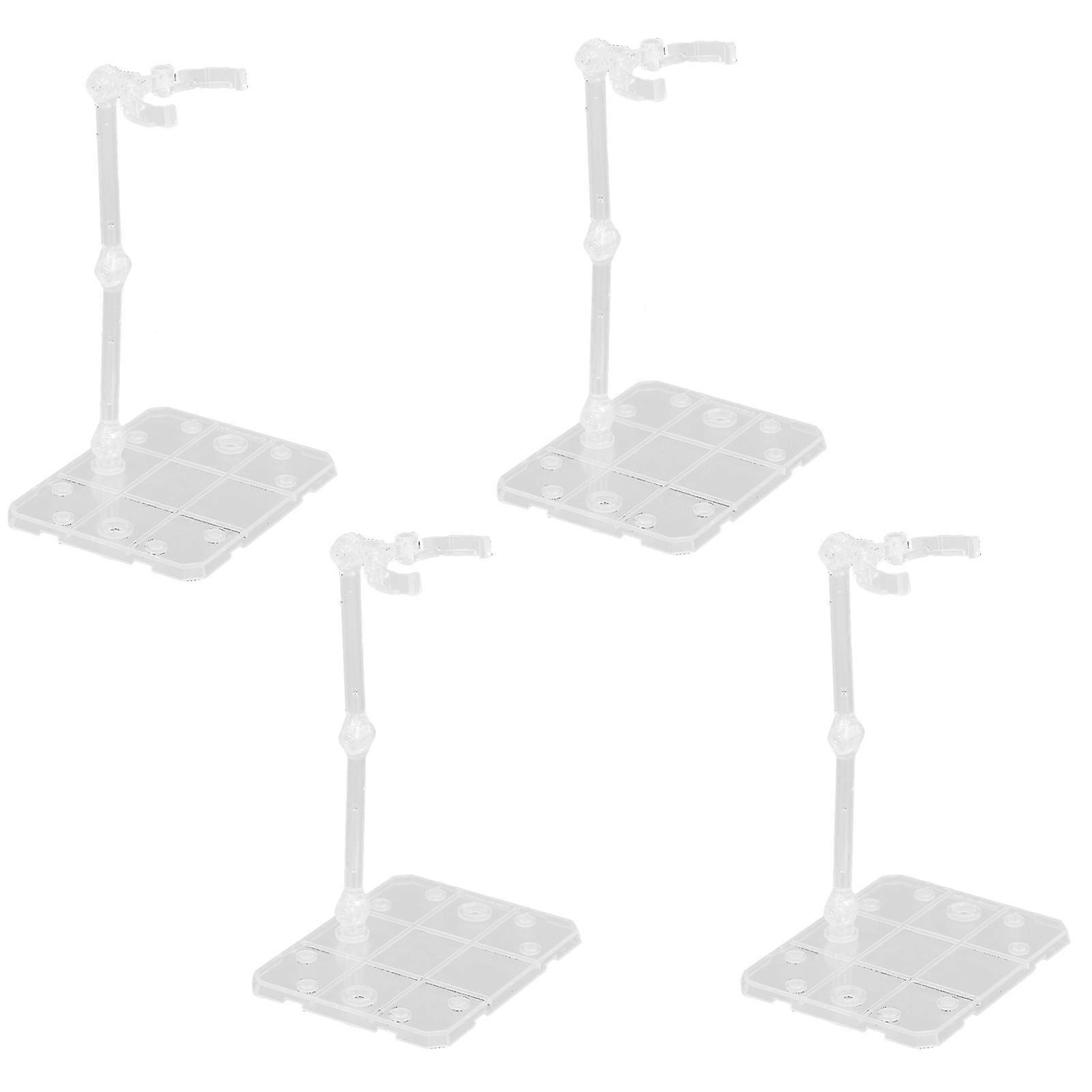 Action Figure Display Stand with Stable PVC Base Transparent Color for Dolls and Toys Suitable for Daily Use 4 Pieces