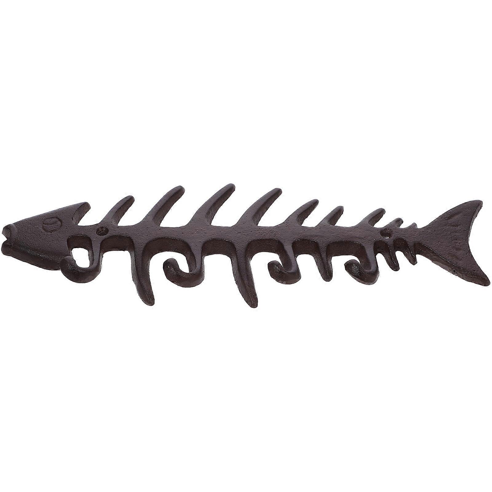 Decorative Fish Bone Shaped Planter Hook For Outdoor Use In Coffee Color Suitable For Hanging 1Set