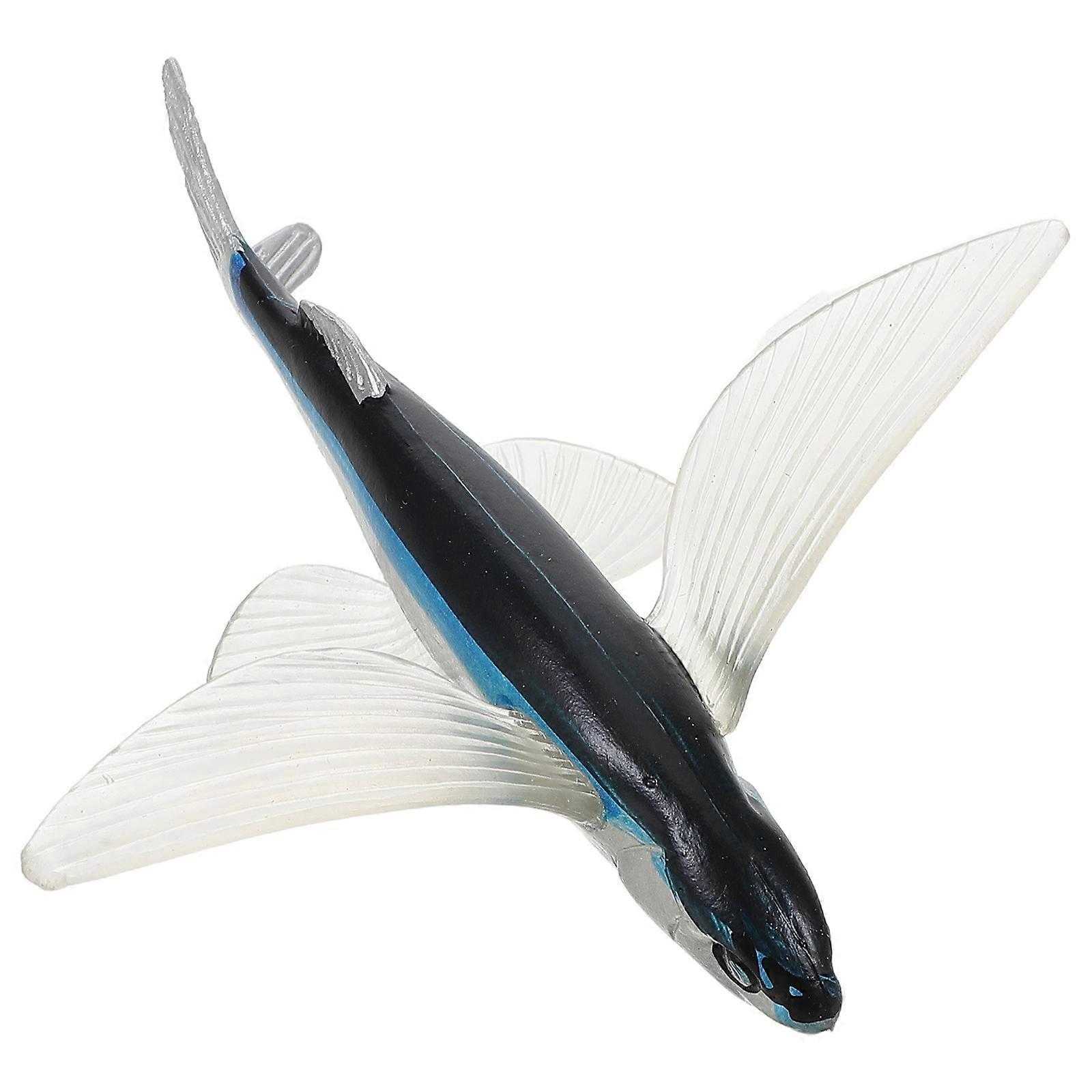 Flying Fish Figurine Lifelike Animal Model for Early Learning Cognitive Development Ocean Curiosity Safe Educational Toy