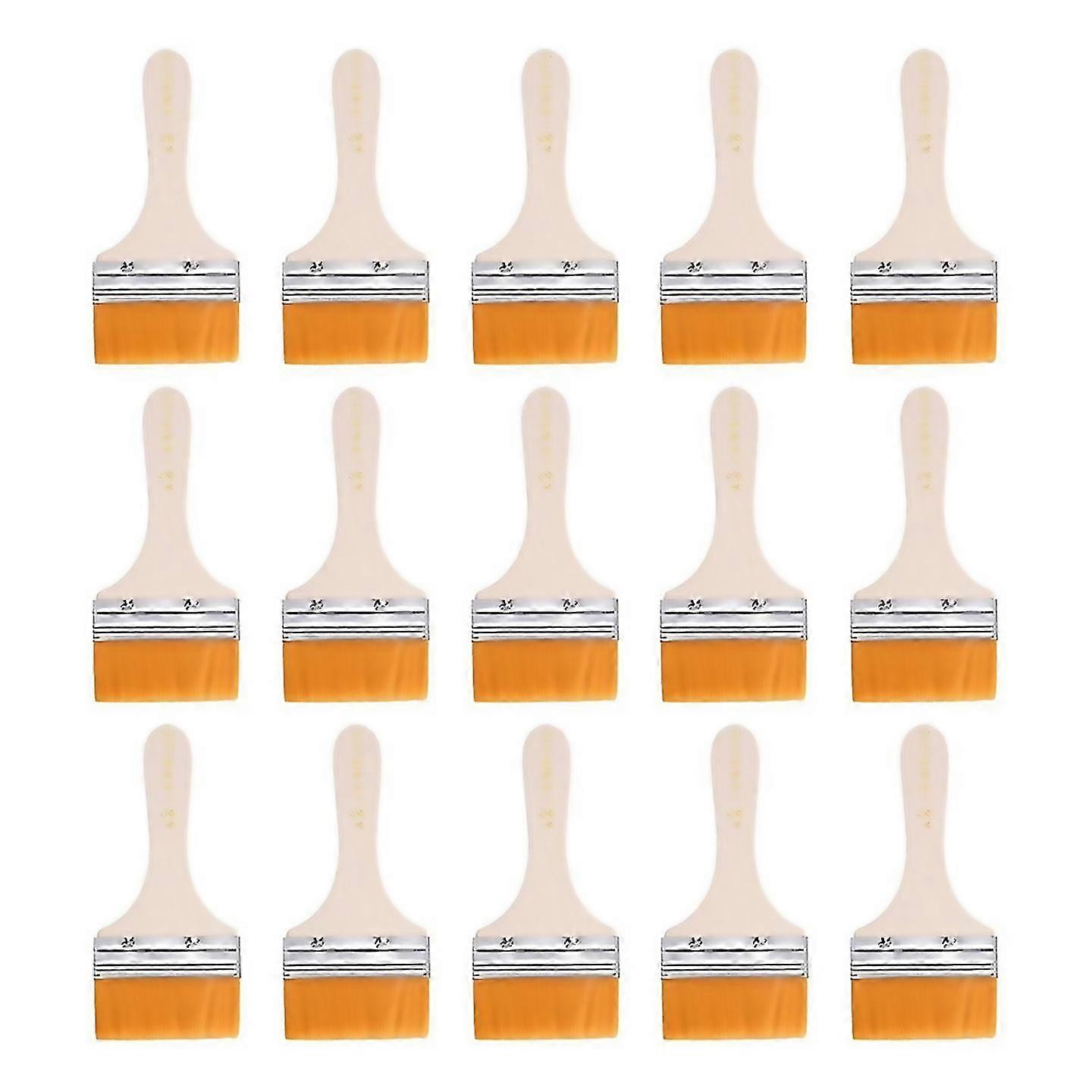 For 15pcs paint brush flat wall paint brush with handle 3