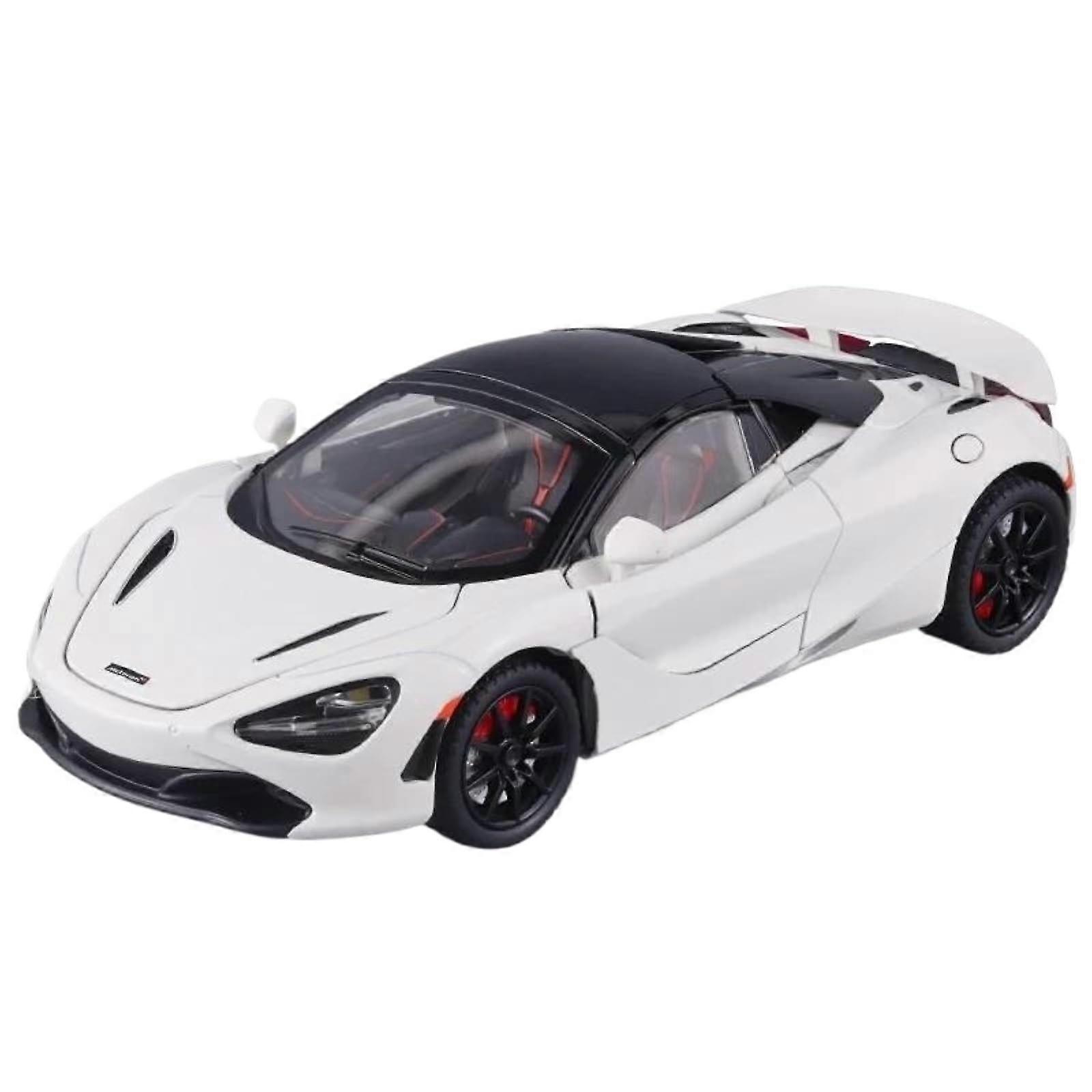 Modellauto 1:24 Scale McLaren MCL 720S Die-Cast Alloy Model Car Fully Assembled Finished White