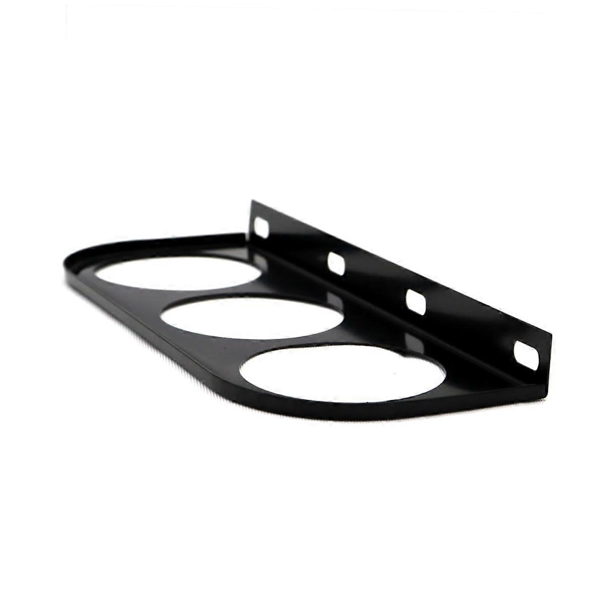 Triple Gauge Holder Bracket for Car Dashboard Mount, Black, Durable and Practical for Automotive Gauges and Instruments