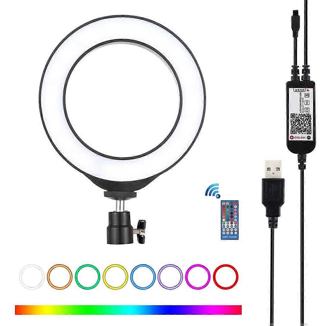 6.2 inch 16cm USB RGBW Dimmable LED Ring Light