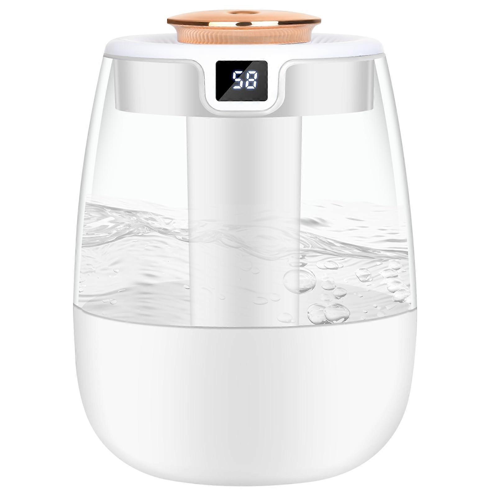 Humidifier for Bedroom 1.8L Cool Mist Mini Humidifier with Smart Humidity Display Ultra-Quiet 20dB Night Light Auto-Off