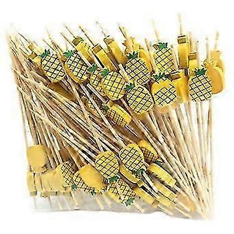 Boeyaa 100Pcs jetable en bambou pics nourriture fruits cocktail cure-dents faits à la main pique-fou