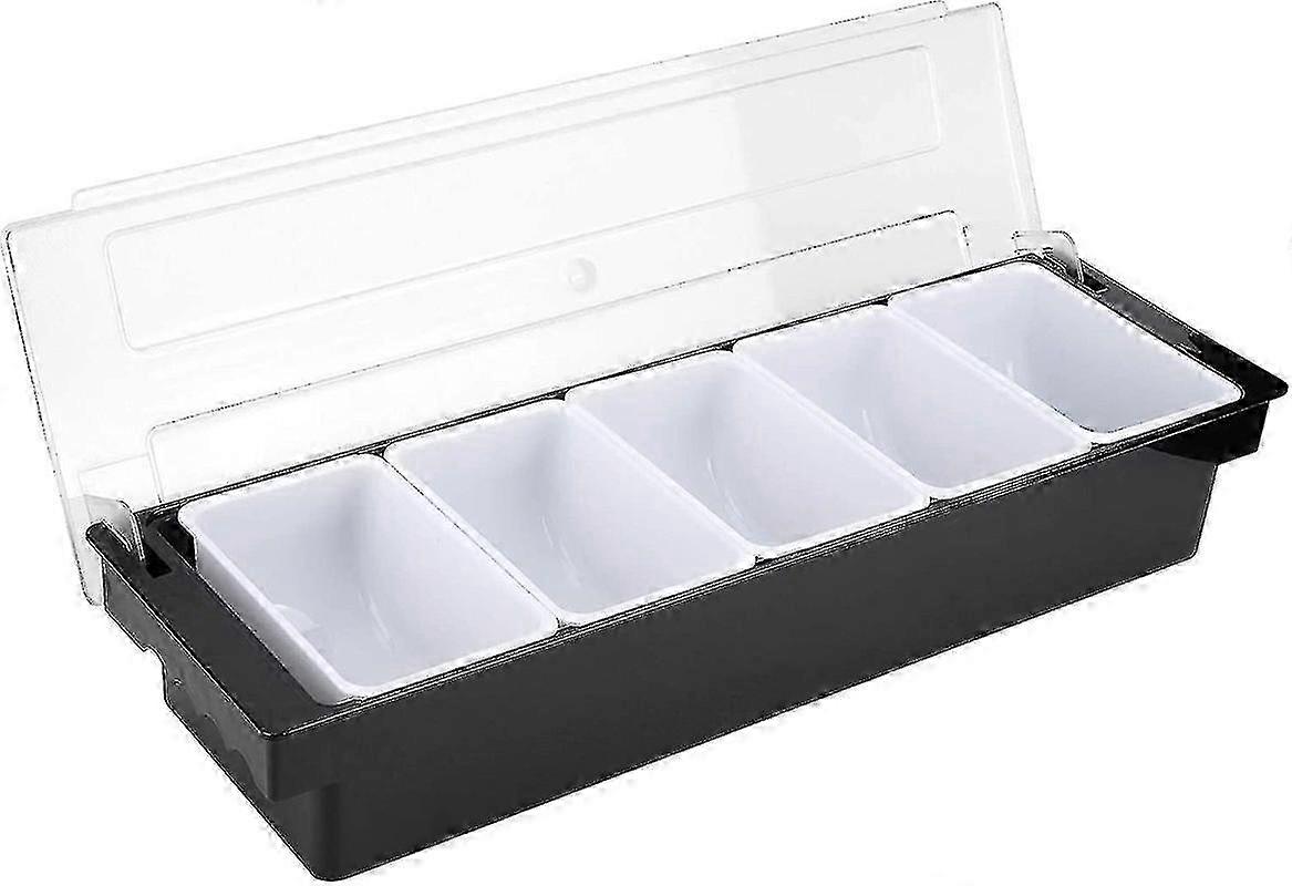 6 Compartment Detachable Pizza Ingredient Trays for Reusable Topping Station & Condiment Dispenser style 1