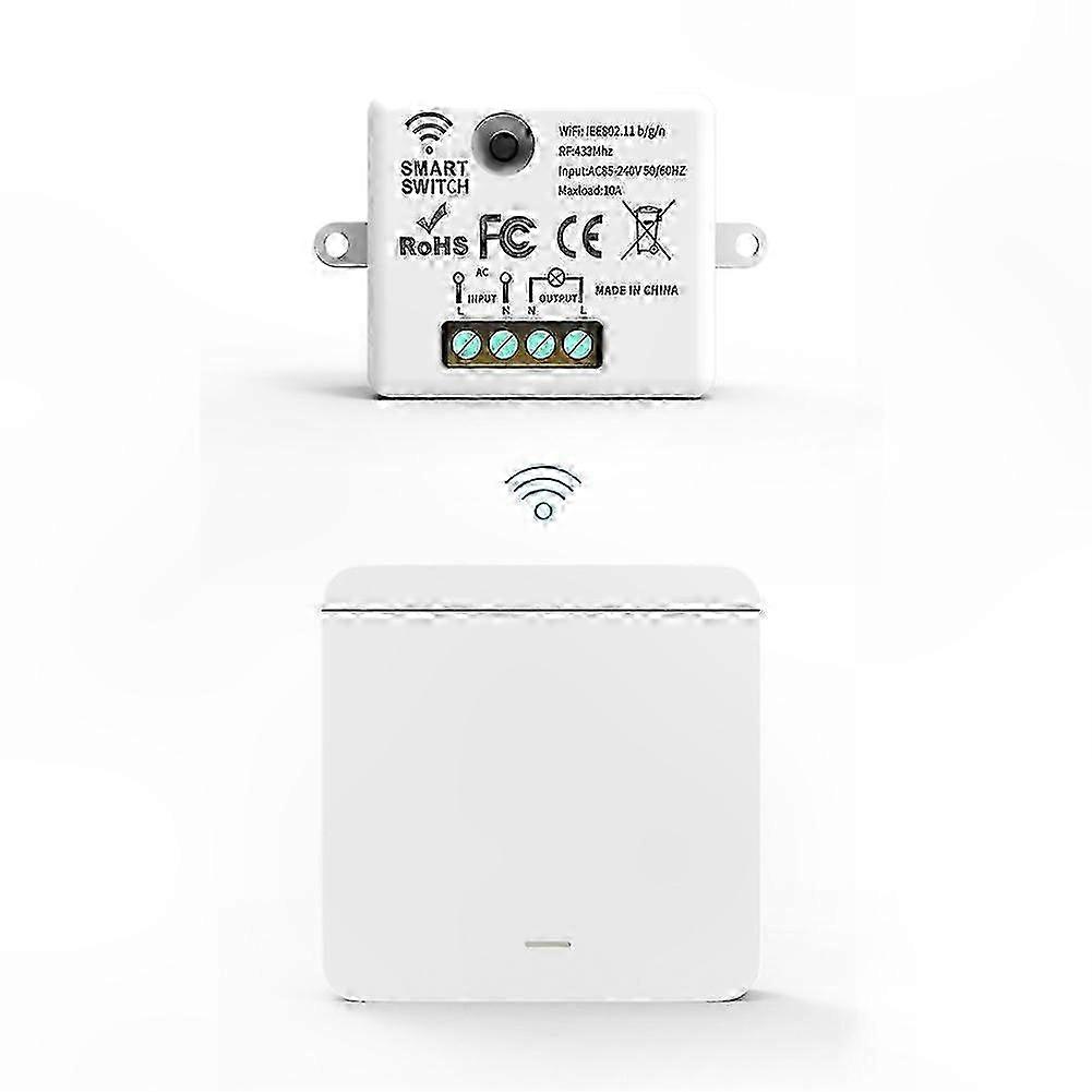 RF 433MHz Wireless Wall Switch with LED Remote Control for LED Lamps