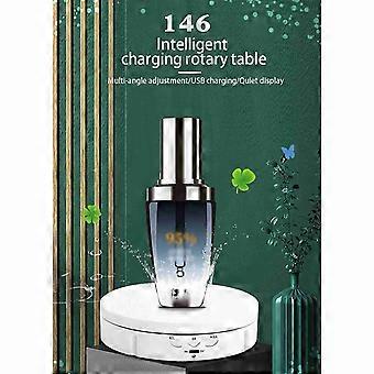 360 Degree Rotating Turntable Smart Charging Multi Angle Adjustable Electric Display Stand for Jewelry Watch Cosmetic