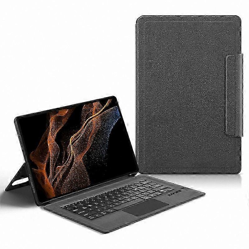 Bluetooth Keyboard Leather Case with Touchpad for 14.6 Inch Tablets