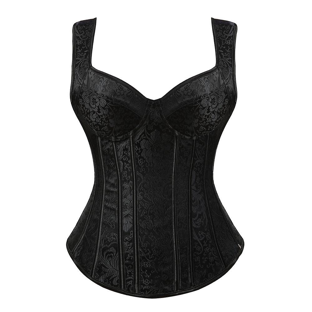 Korsetter Bustiers Steampunk Remmar Jacquard Väv Halter Corsetto