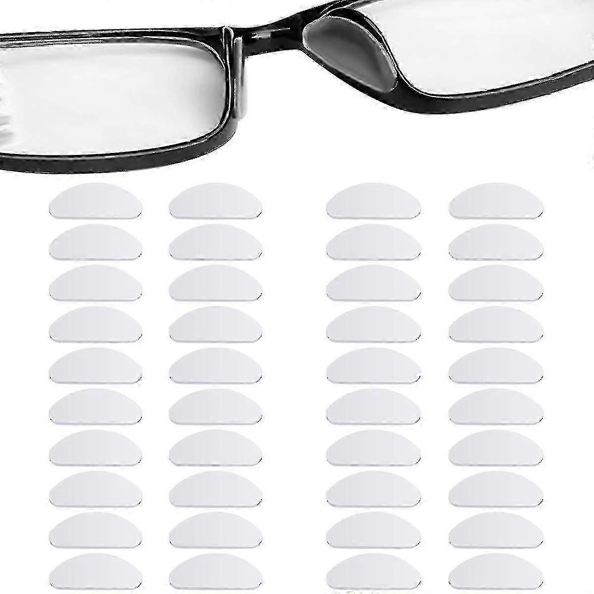 20 Pairs Silicone Nose Pads For Glasses, Stick On Nose Pads, D Shape Adhesive Nose Cushions For Eyeglasses